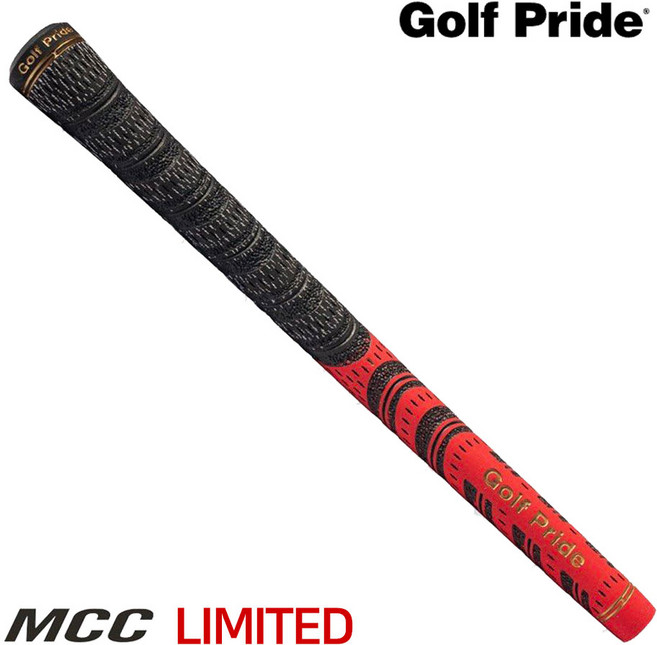 골프프라이드 멀티컴파운드 MCC 리미티드 반실 골프그립, MCC리미티드, 1개, 레드/골드
