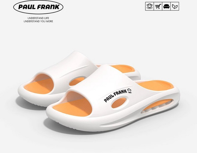 PAUL FRANK 簡約防滑耐磨外穿運動涼拖鞋, 運動橙,44-45 【正常碼】