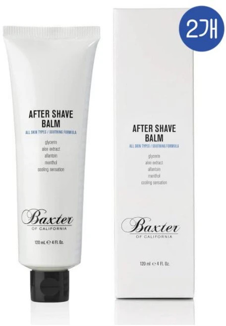 백스터 오브 캘리포니아 맨 애프터 쉐이브 수딩 밤 알콜프리 Baxter of California After Shave Balm, 2개, 120ml - 쿠팡