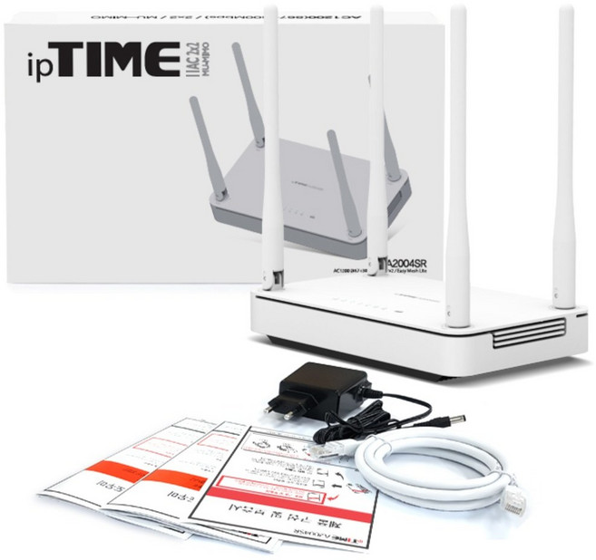 ipTIME 유무선공유기, IP TIME A2004 화이트, 1개