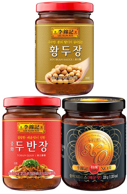 오뚜기 이금기 황두장 368g+중화두반장 368g+중화XO소스 220g(총 3개), 1세트, 956ml