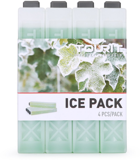 TOURIT 다회용 보냉 하드케이스 아이스팩, 1개, 4개