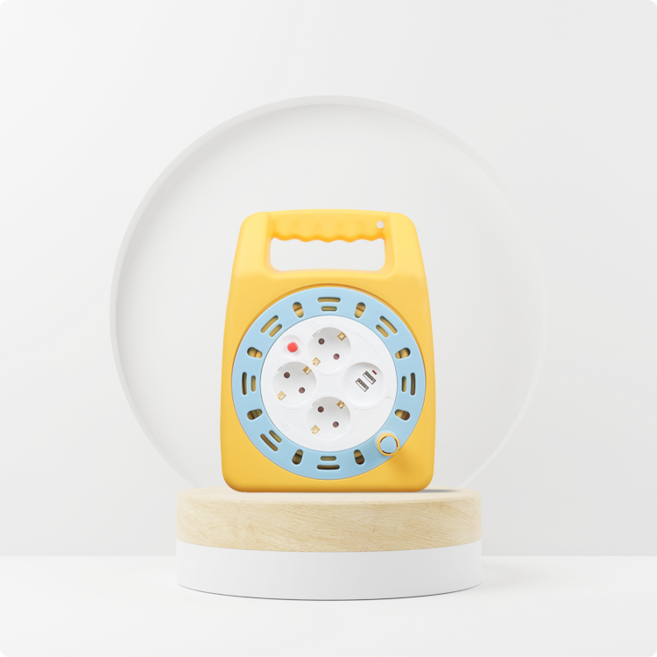 러그박스 캠핑릴선 10m 20m 30m 전기 릴선 3구 4구 차박 리드선 USB 연장선 작업선, USB 옐로우블루, 1개