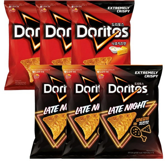 롯데 도리토스 (나쵸치즈맛+양념갈비치킨맛), 3세트