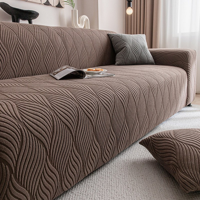 ONAKY사계절 소파커버 고탄력 전방위 소포 미끄럼 애완 발톱 방지 쇼파커버, 1개, 브라운