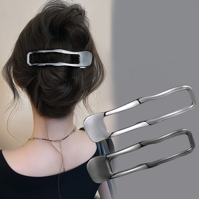 어반이즈 모던 메탈 올림머리 집게핀 2종세트