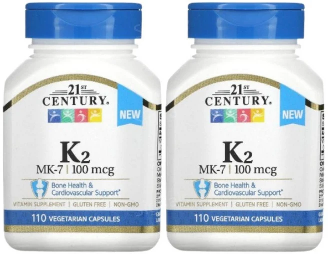 21st 센츄리 K2 MK-7 100mcg 베지캡슐 110정, 2개 - 쿠팡