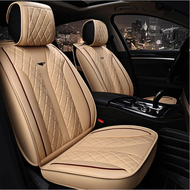제네시스시트카바방석 G70 G80 G90 GV70 GV80 올뉴카렌스 포르테 쏘울EV 풀커버 운전석 조수석 뒷좌석 의자시트보호 보조 2p 3p 여름 겨울 봄 가을 사계절용, 초코브라운2p(운전석조수석)공용, 1세트
