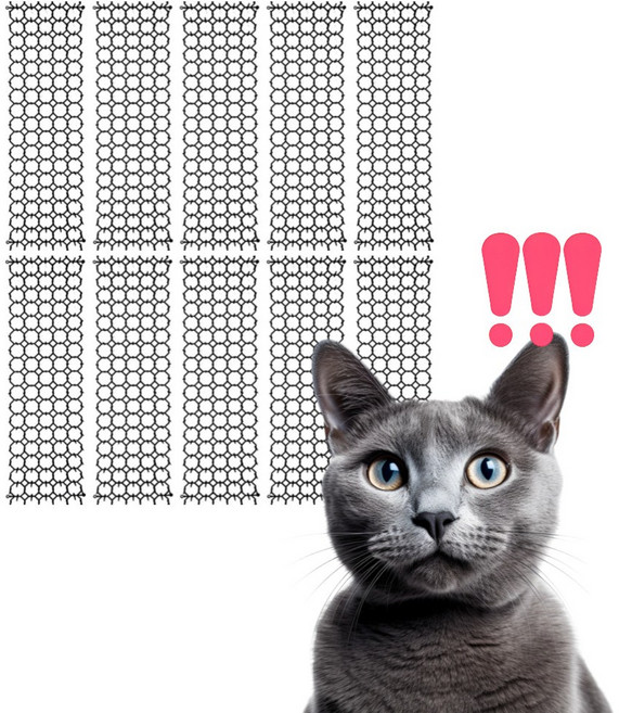 고양이 퇴치 매트 13X46 10개 세트 접근 금지 길고양이 방지, 2세트, 50g