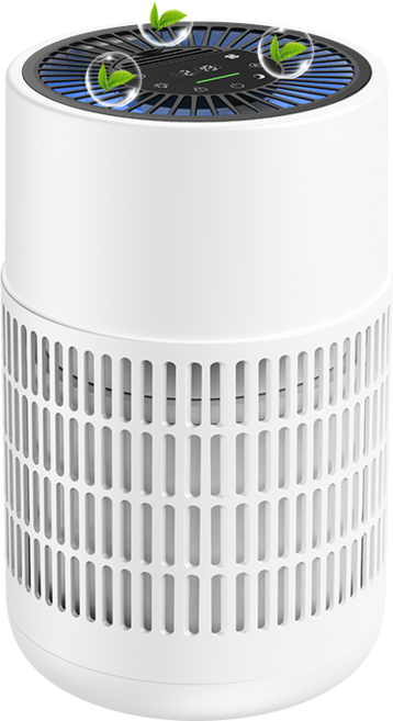 NICESUN 저소음 공기청정기 360도 음이온 + 5가지 무드등 향료 추가 가능 거실/원룸/반려동물 청정기 DK08, 화이트, 1개