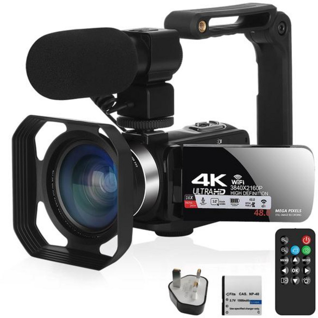 알루미늄케이스 디지털 비디오 카메라 전문 캠코더 필 키트 16X 줌, Standard, 32G SD Card