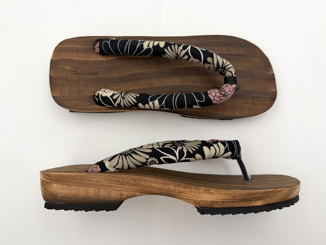 木屐 日式花紋木屐 男士夾腳拖