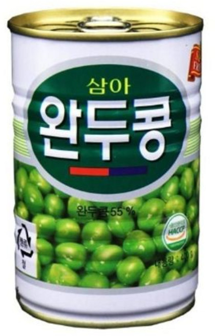 삼아 완두콩 통조림, 400g, 1개
