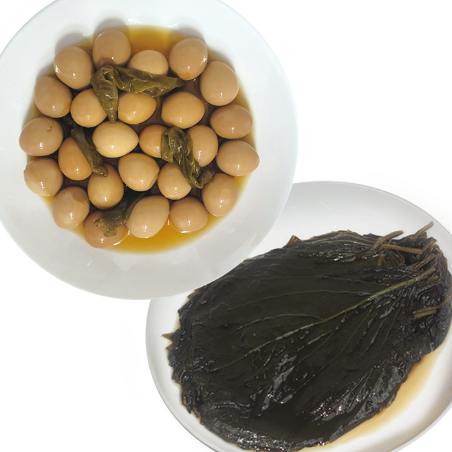 선미식가 국내산 100% 꽈리메추리알장조림 + 매실청 간장깻잎 무침 1kg 2개