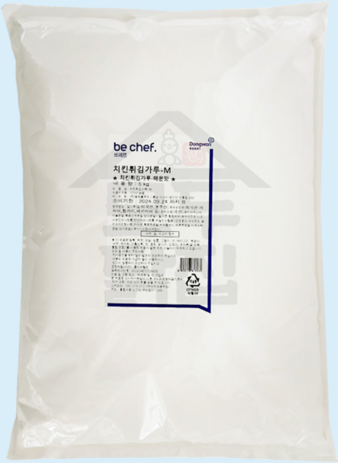 동원 홈푸드 비셰프 치킨튀김가루 M 5KG 매운맛 치킨파우더, 1개, 5L