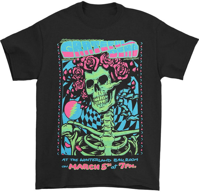 ROCKPANDA Grateful Dead SYF Blacklight 반팔티