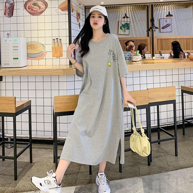 워즈스마일 빅사이즈 여성 롱 원피스 홈웨어 임부복