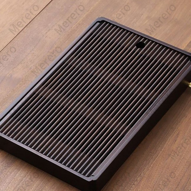 클래식차판 고급 퇴수기 우드 차반 다도 찻상 트레이 그리드 대나무 차 ... 1개, 그리드대나무차쟁반(대)