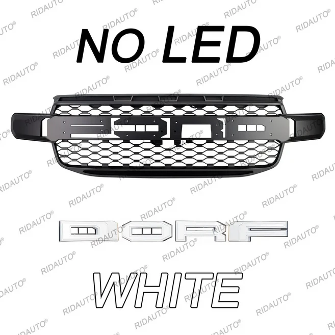 NEW 2022 2023 포드 레인저 액세서리 T9 MK4 PX4 하이 버전 WILDTRAK SPORT 용 차세대 프론트 그릴 그릴, 02 NONE LED White