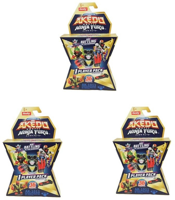 하시 톱인 AKEDOS7 일본 정품 닌자 퓨리 싱글 팩 W2 × 3개 세트 전설의 아케도 LEGENDS OF AKEDO 닌자 퓨리 NINJAFURY