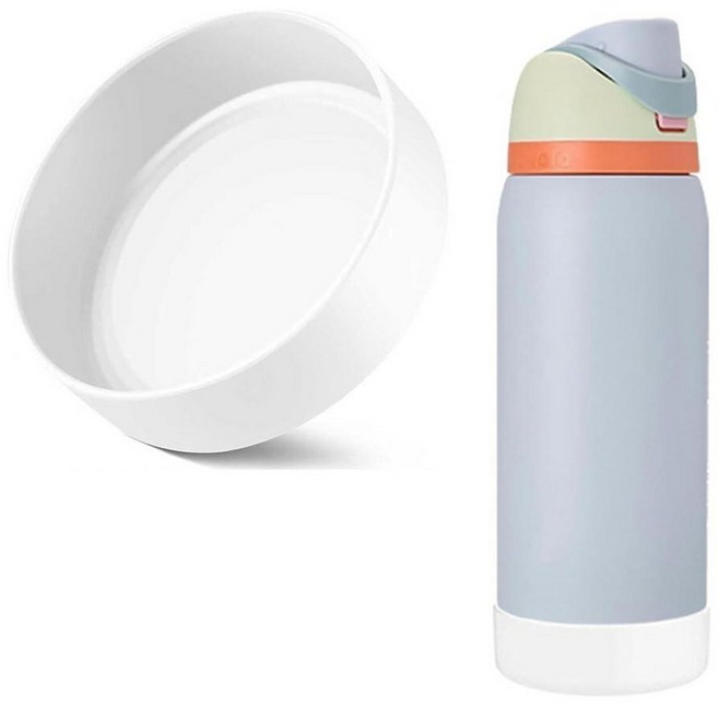 VGHNQ Owala 946.4ml32온스 보틀 부츠용 실리콘 슬리브 | 946.4ml32온스용 고무 바닥 부츠 Freesip 커버 물병 액세서리 블랙 BPA 프리 식기세척, 화이트