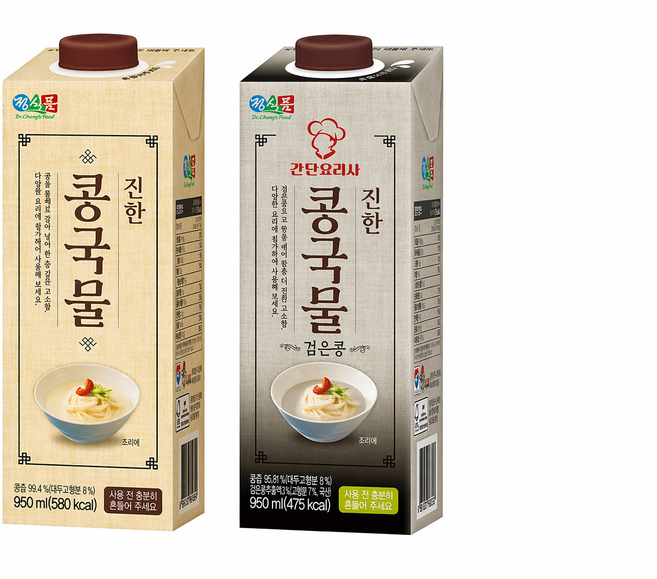 자연과사람들 정식품 진한 콩국물 (흰콩+검은콩) 950ml 12팩, 1세트