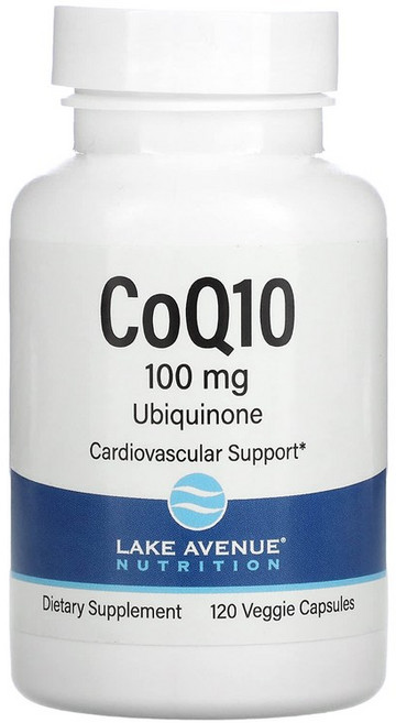 Lake Avenue Nutrition CoQ10 유비퀴논 100mg 베지캡슐 120정, 1개, 120개