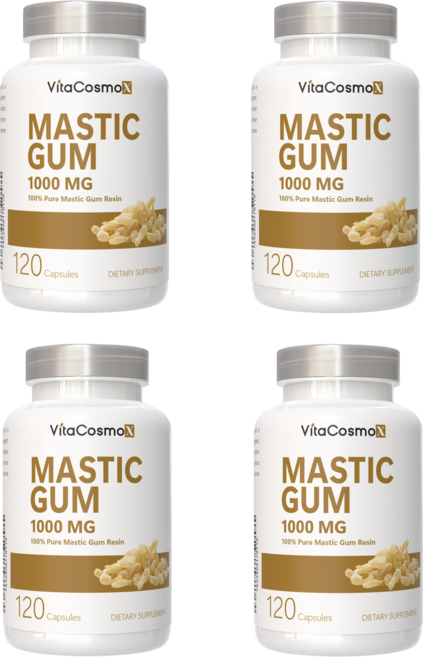 VitaCosmoX 비타코스모엑스 매스틱검 매스틱 검 Mastic Gum 1000mg, 4개, 120정