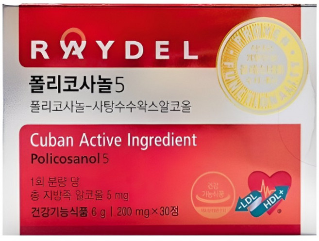 코스트코 식약청인증 폴리코사놀 5 사탕수수 왁스 알코올 폴리코사민 울트라 콜레스테롤 영양제, 1정, 30개