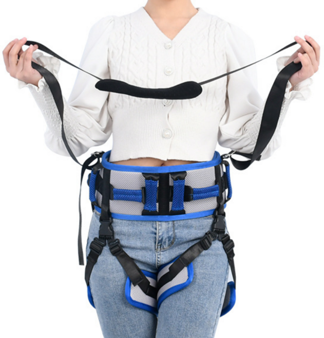 환자 이동 벨트 마비 노인 휠체어 침대 리프팅 보조 보행 재활 허리 스트랩 간호 물리치료, 재활운동보조스트랩(어깨끈포함/S), 1개