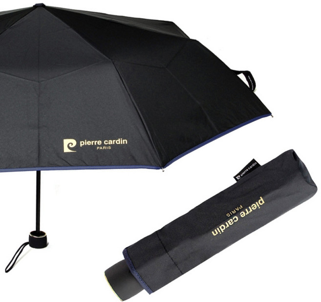 피에르가르뎅 솔리드 수동 접이식 3단 우산 블랙 검정, 1개