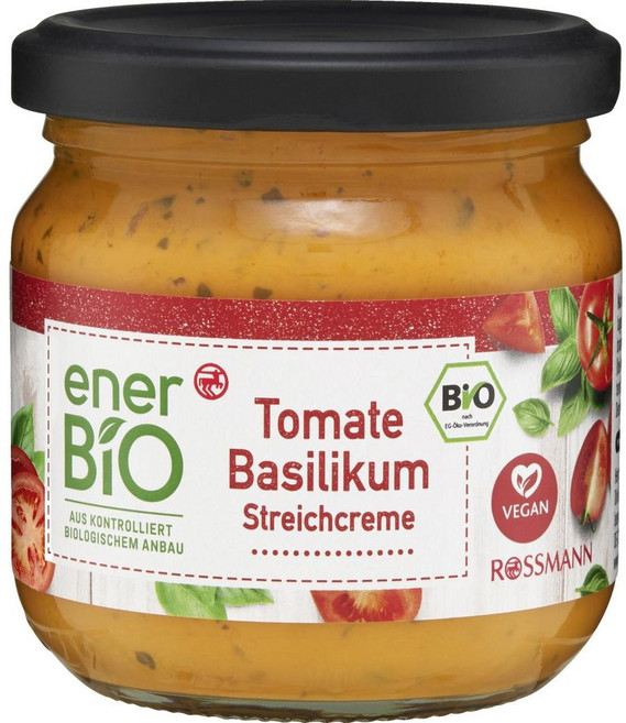 독일 에너바이오 Ener BIO tomato basil string cream 토마토 바질 스프레드 크림, 10개, 180g