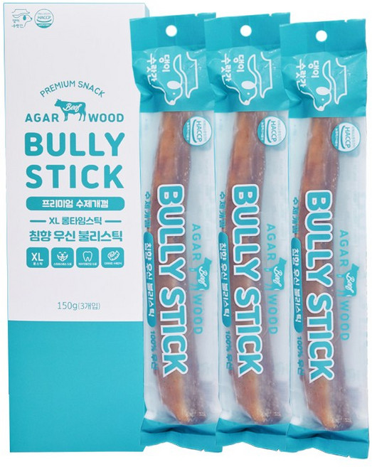 댕이수랏간 침향 우신 불리스틱 강아지 수제간식 덴탈 개껌, 1박스, 150g