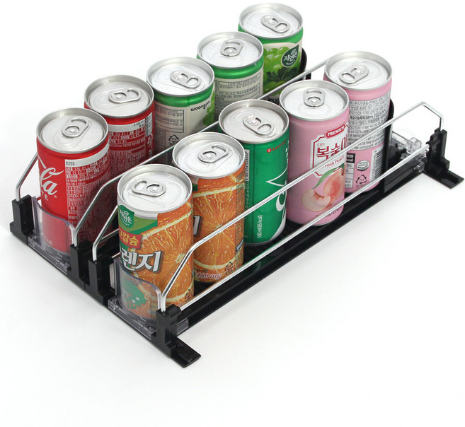 MF 오토레일 편의점 캔음료수 캔맥주 트레이 디스펜서, 1개, 화이트 390mm