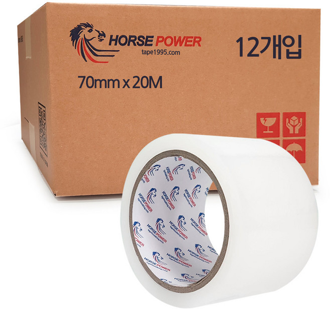 홀스파워 비닐하우스테이프 투명 70mm x 20M, 12개