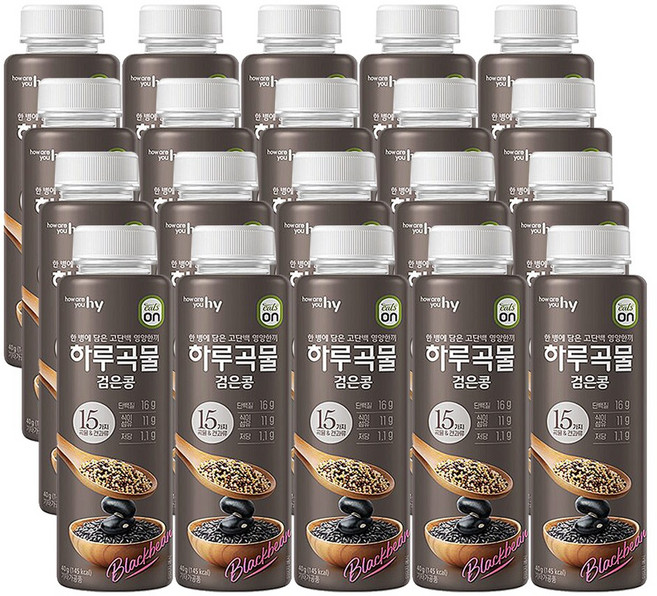 HY 한국야쿠르트 잇츠온 하루곡물 검은콩 40gX20개, 40g, 20개