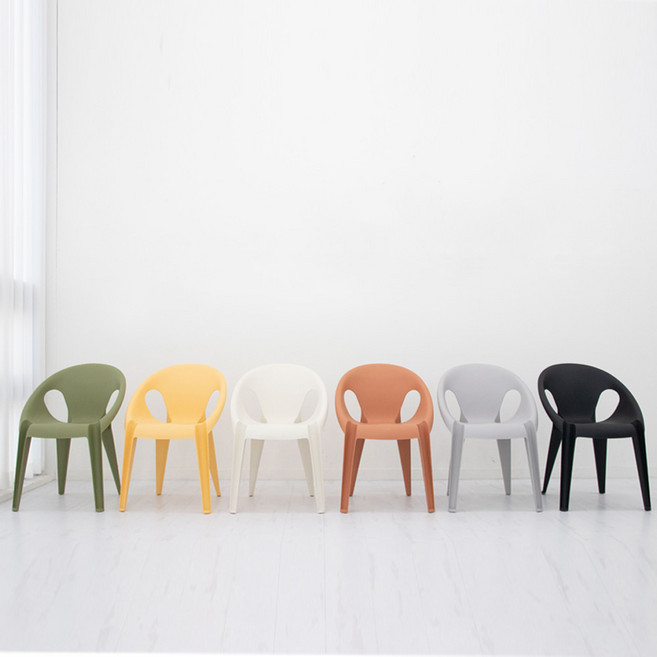 RM디자인 리프 야외 플라스틱 행사용 카페 인테리어 의자, 리프체어, 1개, 화이트