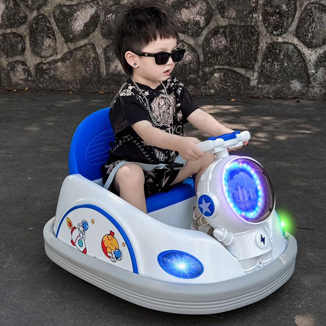 MONI 아기범퍼카 어린이 붕붕카 장난감 유아, 1개, 스카이블루 6V7 +