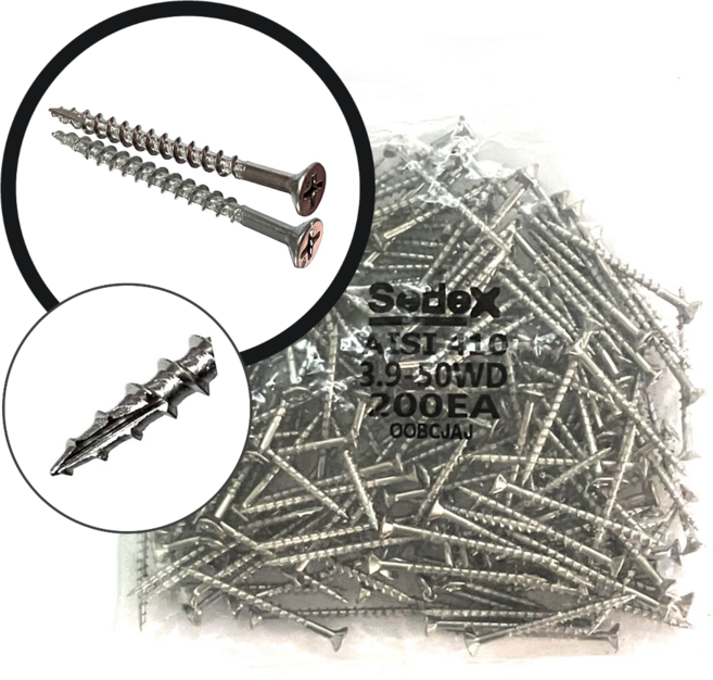 스텐 410 목재용 피스 방부목 가구용 나사 세덱스 3.9 4.5, 500개