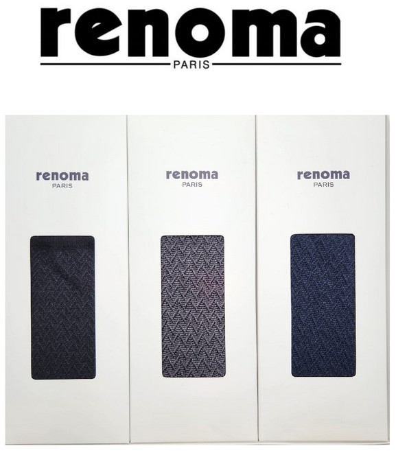 [백화점 정품] 레노마 (레노마) 신사양말 3족 중목 양말 선물세트 명절선물 SET(RQSSO0001)