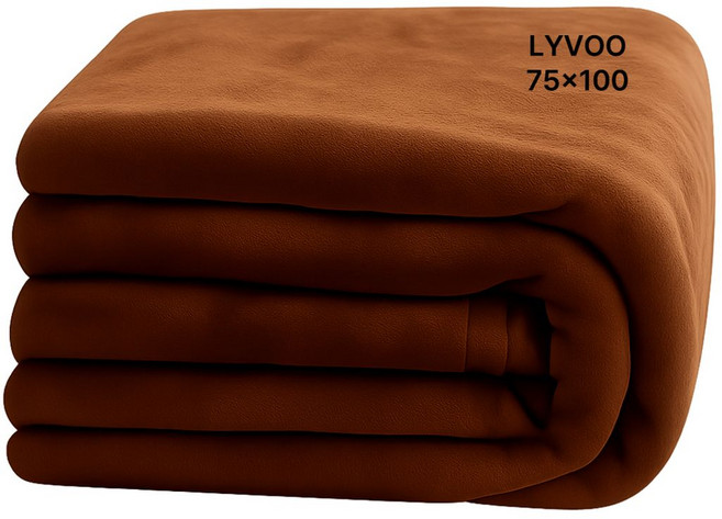 리부 담요 극세사담요 무릎담요 블랭킷 밍크담요 블랑켓 캠핑블랭킷 브라운 75x100