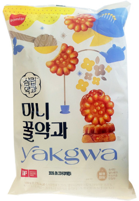 상품상세설명 참고 삼립 발효미당 미니꿀약과 500g, 1개