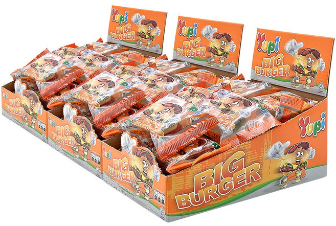 YUPI 빅버거 젤리, 3박스, 504g