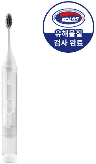 픽커스 치약 일체형 휴대용 칫솔 세트, 화이트, 1개