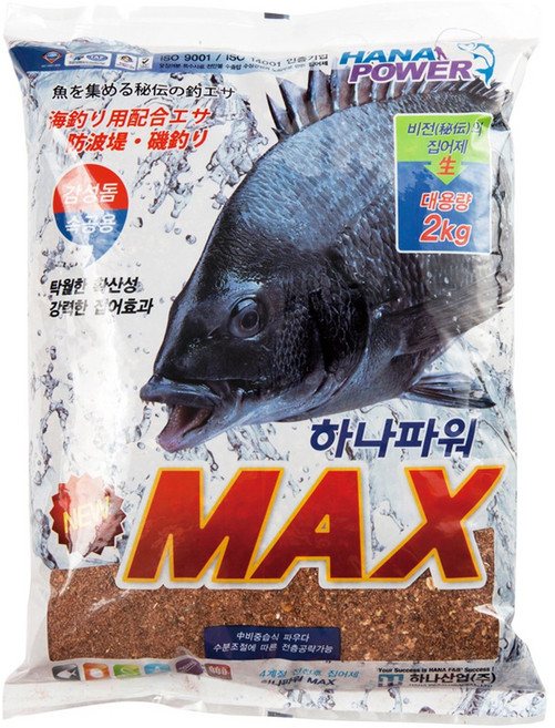 대용량 2kg 감성돔 벵에돔 빵가루 집어제 하나파워 벵신 밑밥용 크릴 혼합 밑밥, 1개