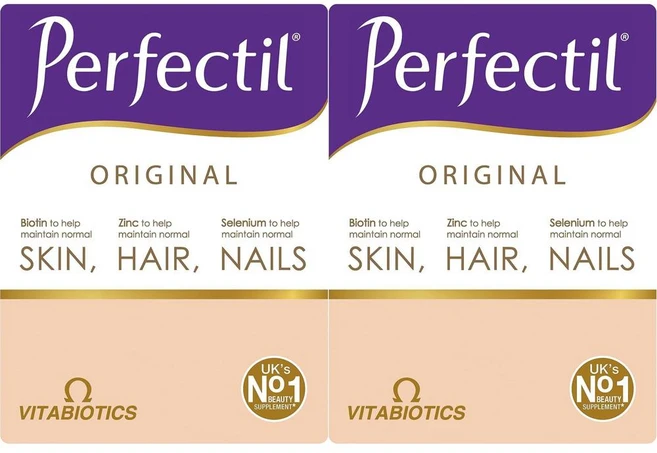 비타바이오틱스 퍼펙틸 오리지널 스킨 헤어 네일, 2개, 90정 - 쿠팡
