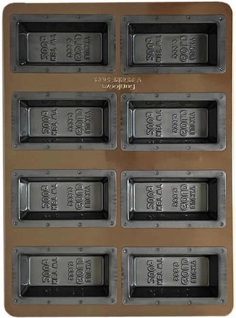 우정베이크웨어 실팝골드 K320 골드바 휘낭시에 8구 초콜릿코팅 실팝코팅, 1개