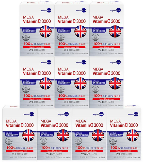 비욘드비타 메가 비타민C 3000 30포 영국산, 10개