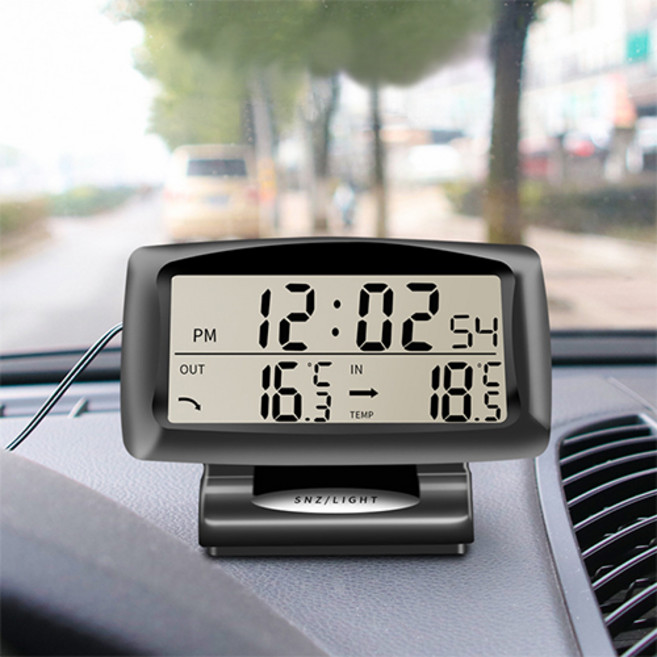 SHE-U 온도계 디지털 다용도 내외부 차량용 온도계, 한 개, 1개