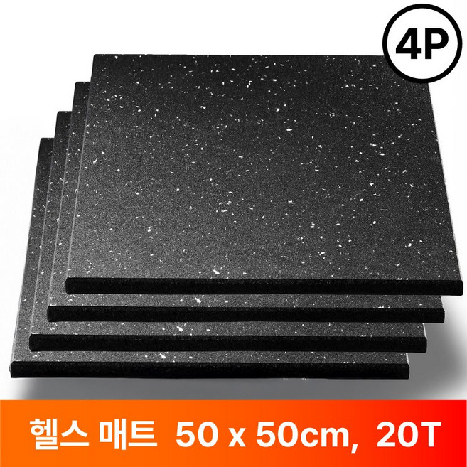 모티버 홈짐 헬스 매트, 블랙코팅, 4개